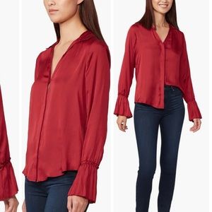 Red Paige Abriana Blouse Large NWT